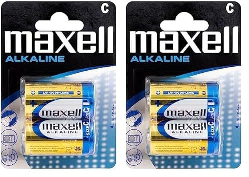 Maxell 1.5V Alkaline Batteries 2-Pieces (Pack of 2)