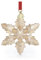 Swarovski Festliches Ornament 2024 - Goldfarbener Kristallschneeflocken-Hängeschmuck für Weihnachten