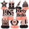 Luvart 40th Birthday Decorations Women - Rose Gold Table Decorations for 40th Vintage 1985 Birthday Party 9PCS Honeycomb Centerpieces Decor Supplies for Woman Men