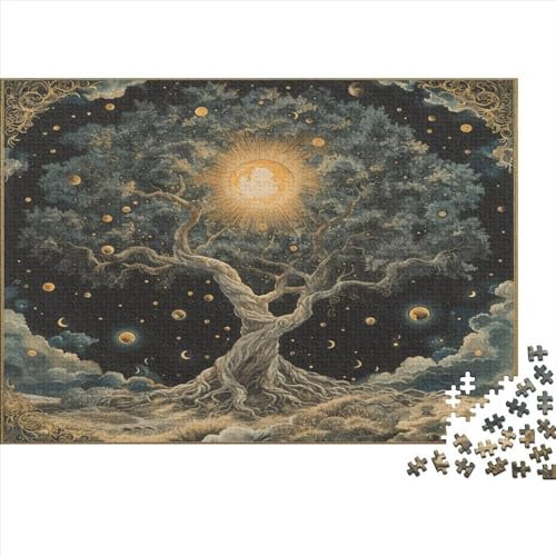 RBGKZVYUM Puzzle da 1000 Pezzi per Adulti, Albero della Vita, Scenico, Puzzle da Tavolo, 1000pcs (75x50cm), Cartone, Unisex, 14+ Anni