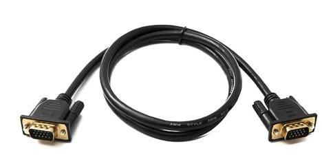 System-S Cable D Sub15 de 100 cm HD VGA de 15 pines macho a macho, adaptador DB15