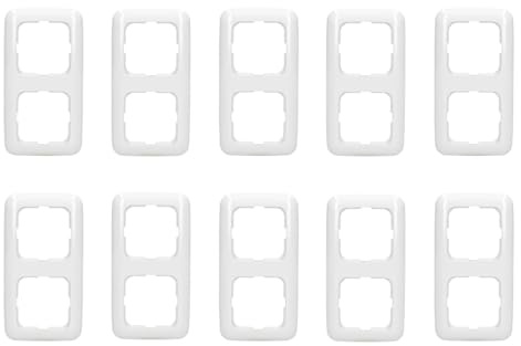10 Stück Busch-Jaeger 2512-214 2-fach Rahmen Alpinweiß Reflex SI | Abdeckrahmen (Thermoplast) 2CKA001725A0936
