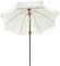 Abician Parasol de Jardin à Franges Ø236 x 228cm, Parasol d'extérieur Inclinable, Protection UV, Imperméable, avec 8 Baleines,Manivelle, Housse de protection Crème