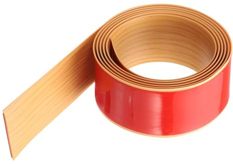 QUARKZMAN Bodenübergangsleiste 2 6,56ft Selbstklebende Laminatbodenleisten Trennleisten Bodenabdeckleisten PVC-Abschluss für unebene Böden Teppichfliesen Lücken, gelbes Holzmaserung