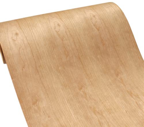 Cherry Wood Veneer Sheet 60x250CM AAA Grade 0.25mm Thick Natural Wood for Furniture Restoration Ready to Stain Ideal for Home Hotel and Kitchen Use