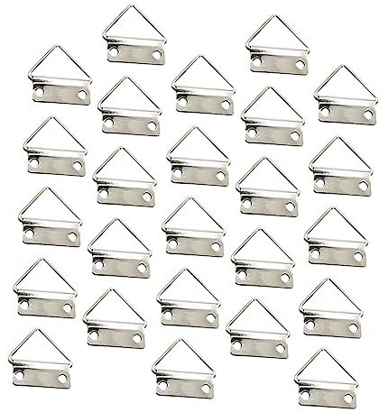 Lurrose 100stücke Dreieckige Rahmenhaken Aus Metall Für Bilderrahmen Spiegel Fotorahmen Leicht Und Langlebig Einfach Wandfläche Zu Hängen