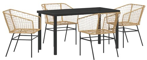 vidaXL Gartenstuhl Set Braun Poly-Rattan 2 Stück Bequeme Gartensessel Wetterfest Robuste Essmöbel Terrassen Balkon Sitzmöbel Bistro