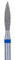 Fresa manicura – 2,1 mm – Llama – Azul – Diamante