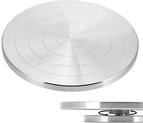 UNICRAFTALE 24.5cm Pottery Turntable Sculpting Wheel Metal Ceramics Turntables Rotate Revolving Turntable Ceramics Stand with Ball Bearings Accessories Decorating Ceramic Clay Model Making