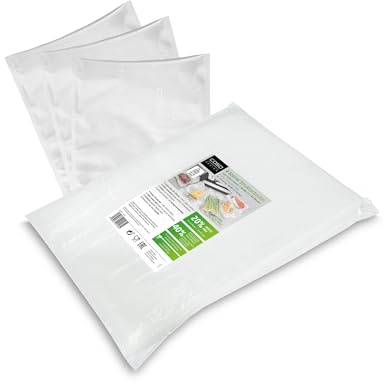 Caso 4 Sterne geprägte Vakuumbeutel | 30 x 40 cm | alle Arten von Vakuumiergeräten für Lebensmittel | sehr robust und reißfest, geeignet für Sous Vide, BPA-frei | 60 Beutel