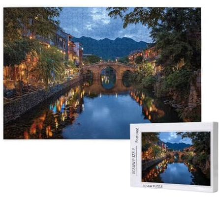 Puzzle 6000 Teile Natur Holzpuzzle Erwachsene mit Geschenkbox als Geschenke für Frauen,Panorama Puzzle Landschaft Klassische Jigsaw Puzzles,Geschicklichkeitsspiel für Familie,105x180 cm,p570t