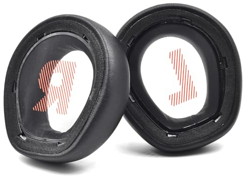 INF INF Ohrpolster-Ersatz für JBL Quantum 800 Wireless Kopfhörer, 2er Pack, Proteinleder & Memory-Schaum, 10.3x9.2 cm