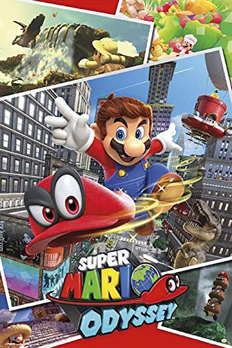 Close Up Super Mario Poster Odyssey Collage (61cm x 91,5cm) + Geschenkverpackung. Verschenkfertig!