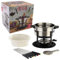 Klassisches Edelstahl-Fondue-Set, 12-teilig, für Käse, Schokolade, Dip, 1,6 l