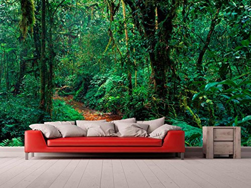 Fotomural Vinilo Pared Camino Bosque | Fotomural para paredes | Mural | Vinilo Decorativo | Varias Medidas 100 x 70 cm | Decoración comedores, salones, habitaciones...