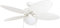 Honeywell Ceiling Fans Inland Breeze, 52 Inch Tropical Indoor Outdoor Ceiling Fan with Light, Pull Chain, Three Mount Options, Weather Resistant Blades - 50511-01 (White)