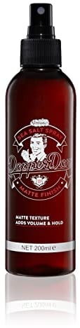 Dapper Dan Sea Salt Spray, Texturizing Sea Salt Hair Spray for Men, Matte and Textured Finish, Adds Thickness and Volume, Natural Finish, Classic Sandalwood Scent, 1 x 200ml