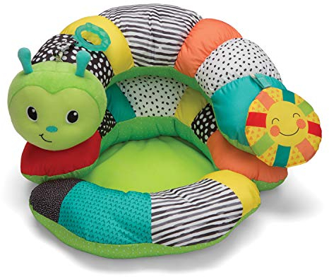 INFANTINO Prop-A-Pillar Tummy Time & Seated Support - Pillow Support for Newborn & Older Babies with Detachable Support Pillow & Toys, Development of Strong Head & Neck Muscles