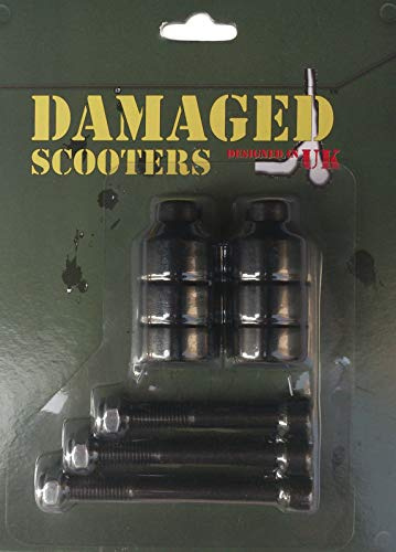 DAMAGED BRAND STUNT SCOOTER FREESTYLE GRINDING TRICK NUTS PEGS SLIDER WITH AXLE,CHOOSE YOUR OWN COLOUR (Pink)