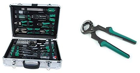 Brüder Mannesmann Alu-Werkzeugkoffer, bestückt, 108-tlg., M29075 & Mannesmann Kantenzange 7, M10928