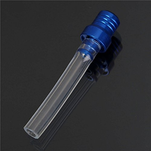 GOZAR Motorcycle Dirt Quad Bike Fuel Gas Cap Petrol Tank Vent Breather Pipe Hose - Blue