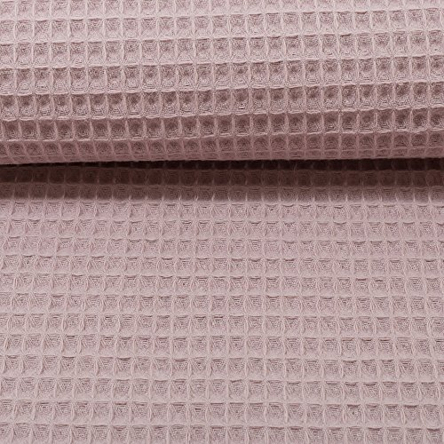 Waffelpique-Waffeldstoff-0,5m-Nelson-von-Swafing-350g-lfm-Öko-Tex-Meterware (Altrosa 2)