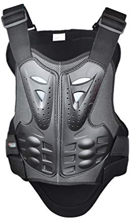 Dexinx Rennsport Brustpanzer Leicht Schutzausrüstung Atmungsaktiv Motorrad WesteSkifahren Anti-Fall Gear Schwarz L