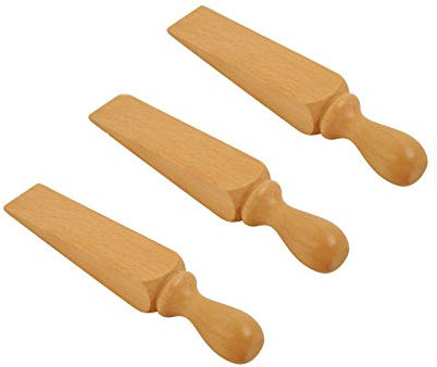 3 X Apollo Beech Wood Door Stopper Doorstop Wedge Doors Stop Stops Jam Wooden