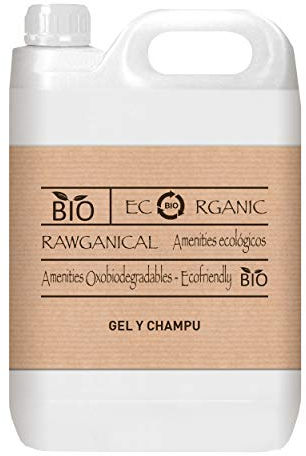 Garrafa 5 litros de gel de ducha y champú 2 en 1 | Gel de ducha y champú refrescante testado dermatológicamente | Shower gel and shampoo | Hair and Body | Envase de 5 litros
