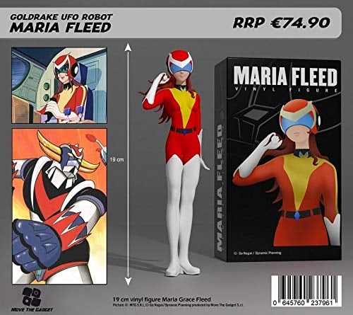 MOVETHEGADGET Pilots Vinyl Collection Maria Fleed UFO Robot Grendizer Goldrake Statue en vinyle peinte à la main 19 cm Limited 1000 pièces Worldwide