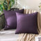 MIULEE 2er Set Wasserdicht Kissenbezug Outdoor Sofakissen Dekokissen Modern Kissenbezüge Dekorativ Kissenhülle Deko aus Polyster Leinen-Optik für Garten Sofa Wohnzimmer Bett 40x40 cm Aubergine Lila