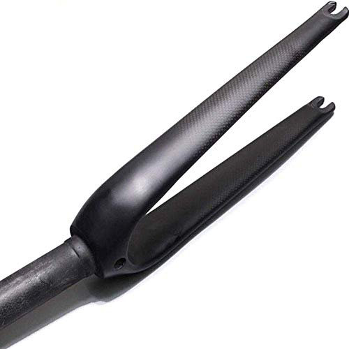 TYXTYX Foldable BMX Bicycle Fork 20 in for 451mm Wheel Carbon Fiber Bike Front Fork V-Brake 28.6mm 3K Pattern Ultra Light 380g,Matte Black