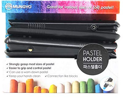 Mungyo Soft Oil Pastels Holder, Chalk Holder 2pcs, Great for various size of pastel