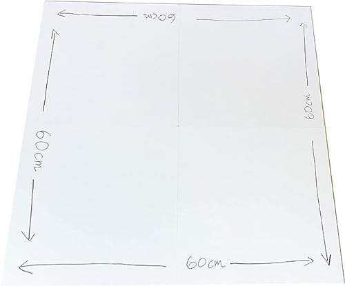 5 Blanko Spielbretter XXL zum Gestalten, 5 x großes leeres Spielbrett weiß, beidseitig beschreibbar, Made in Europe. Größe 60 x 60 cm, Größe:X-Large, Anzahl:5 STK