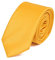 DWOY Herren Krawatte Solid Color Satin Schmale Herren Krawatte 6 cm (Gelb)