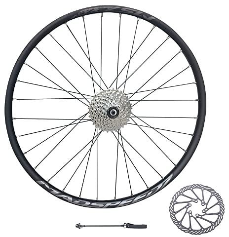 Madspeed7 QR 27.5 650b (ETRTO 584x20) MTB Mountain Bike Disc Brake REAR Wheel + 8 Speed Cassette (11-32t) + 160mm Disc Rotor - Sealed Bearings (6 Bolt) Disc Brake Hub (Very Smooth Hub)