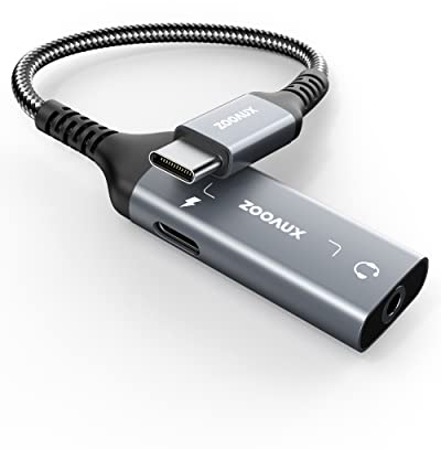 ZOOAUX Adaptateur Audio Jack et Chargeur USB Type C vers 3.5mm Convertisseur Charge Casque Ecouteur 2 en 1 pour iPad 10 Pro 11 Mini 6 Air 4 5,Pixel, Xiaomi, Samsung S21 S22 S23,Tab S8,A33 A54 A53