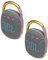 JBL Paquete de 2 altavoces Bluetooth inalámbricos con clip 4 impermeables (gris)