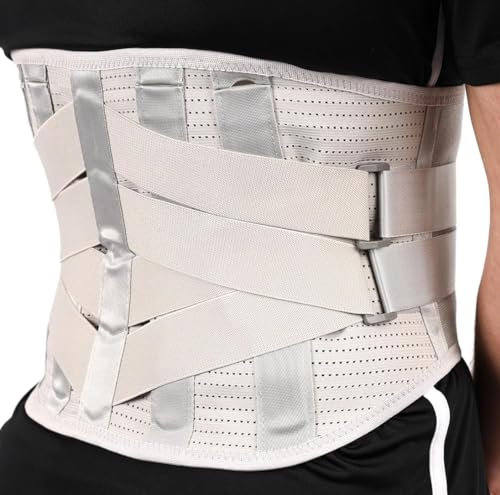 VITALWORXX Rückenbandage, professionelle Hilfe bei Rückenschmerzen, Rückengurt mit Stützstreben zur Vermeidung/Linderung von Schmerzen, Ischias