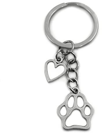 Schlüsselanhänger Pfote Hund Katze | Handmade | Anhänger mit Tierpfote | Geschenk Tierliebhaber Hundepfote Katzenpfote