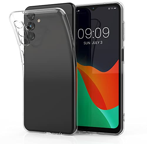 kwmobile Hülle kompatibel mit Samsung Galaxy A04s - Silikon Handyhülle transparent - Handy Case in Transparent