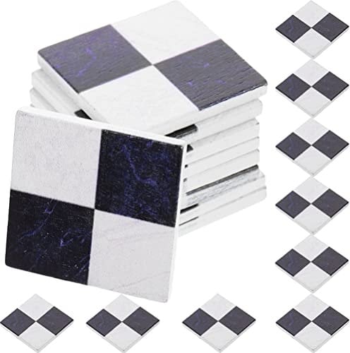 Zerodeko Home Decor 27Pcs Doll House Miniature Flooring, Miniature Wood Floorboards Mini House Floor Sheet Miniature Floor Sheets Mini Floor Model Mini House Furniture Accessories Model Kits