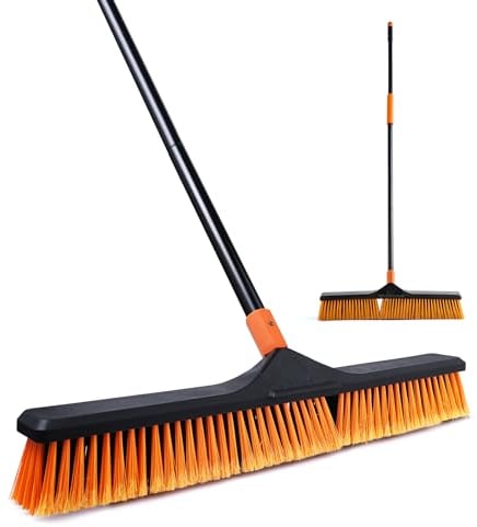 Besen mit Stiel,Strassenbesen/Bodenbürste 2-1 CLEANHOME 166cm, geeignet für Schulen, Fabriken, Gärten,Gartenbesen,Reisigbesen,Basketballplätze und andere Bereiche.