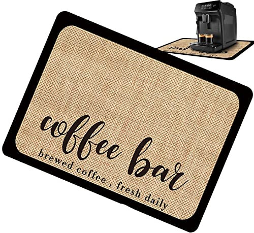 Xiaocao Kaffee Matte, Kaffee Maschinen Matte, Faltbare rutschfeste Kaffeepads, Mit Gummimuster-Design Trockenmatte Hält Arbeitsplatten Sauber, Für Kaffeemaschine, Küchenmaschinen, Rührgeräte