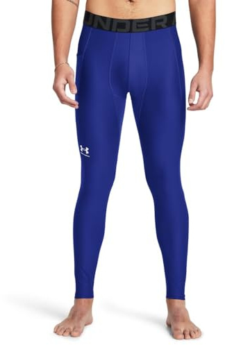 Under Armour HeatGear Herren-Leggings, (400) Royal/White, L Hoch