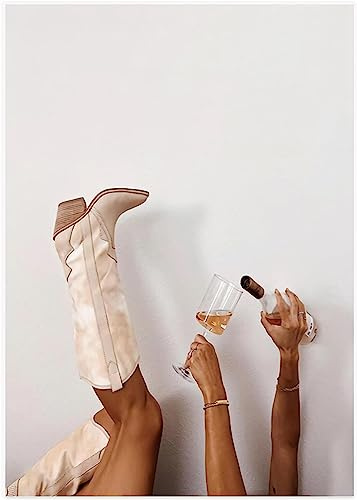 MKHFUW Leinwand Wandkunst Schwarz und Weiß Foto Feminist Poster Trendy Girl Fashion Home Wanddekoration - Ohne Rahmen (Foto-03,30x40cm*1)