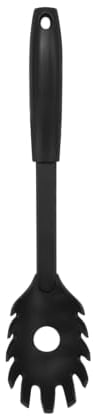 Fackelmann INITIAL Spaghetti Spoon, Non-Stick Anti-Scratch Plastic Server, Pronged Pasta Fork with Portion Measure, Serving Spoon, Scoop & Drain Heat-Resistant Utensil to 200 Degree Celsius, 30cm