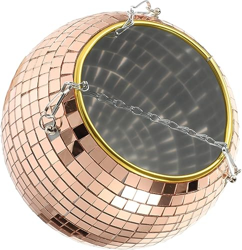 Flowerpot Disco Flower Pots Disco Ball Planter Outdoors Hanging Planter Small Hanging Planters Hanging Planter for Decor Mirror Surface Hanging Planter Flower Holder lace Plastic