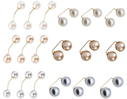 18Pcs Broche Perle Vetement Broche Epingles A Nourrice Decorative Pour Decollete Robe Broches En Perles Mode Broche De Perle SimuléE éPingle Broche Femme Beau Design Pour Femmes, Filles