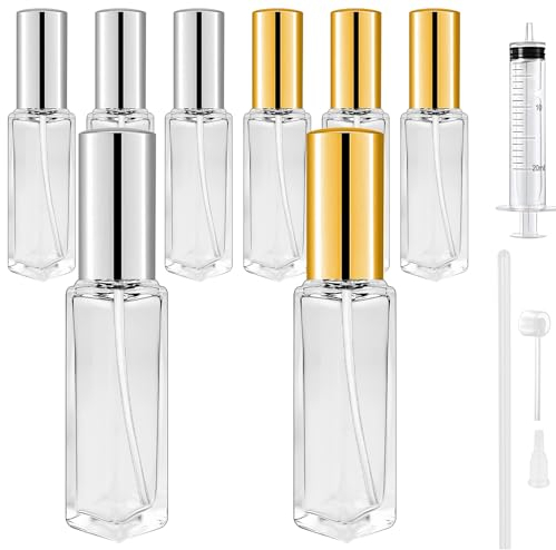 Bohoray 8 Pezzi Flacone Spray Vuoto 10ml, Vetro Bottiglia Spray, Contenitore Spray Vuoto, Portaprofumo Da Viaggio, Spray Superfine Flaconi Spray Vuoti per Profumi Con Imbuti, Cannucce a Molla